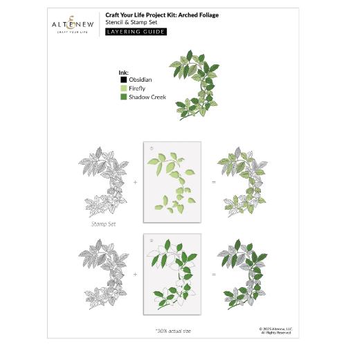 Altenew - Craft Your Life Project Kit: Arched Foliage & Add-on Embossing Folder Bundle - Postage as per Actual