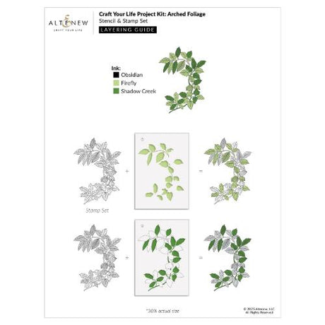 Altenew - Craft Your Life Project Kit: Arched Foliage & Add-on Embossing Folder Bundle - Postage as per Actual