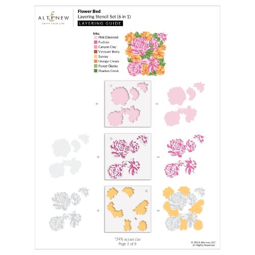 Altenew - Flower Bed Bundle - Postage as per Actual