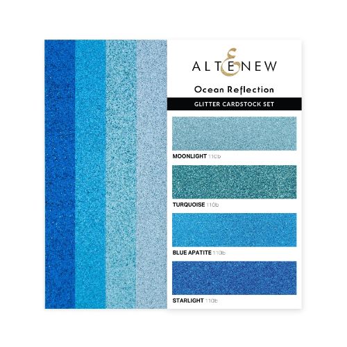 Altenew - Glitter Gradient Cardstock Set - Ocean Reflection