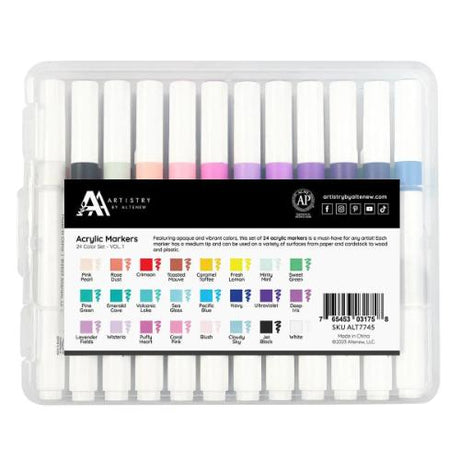 Altenew - Acrylic Marker 24 Color Set - Vol. 1 - Postage as per Actual