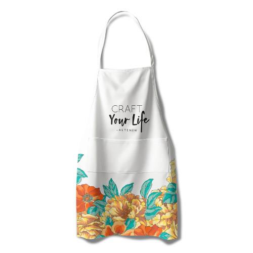 Altenew - Artsy Apron: Orange & Yellow Billowing Peonies - White - Postage as per Actual