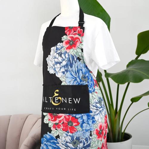 Altenew - Artsy Apron: Red & Blue Billowing Peonies - Black - Postage as per Actual