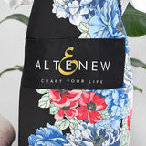 Altenew - Artsy Apron: Red & Blue Billowing Peonies - Black - Postage as per Actual