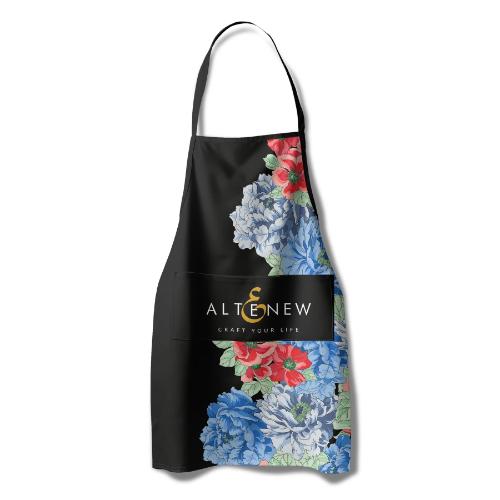 Altenew - Artsy Apron: Red & Blue Billowing Peonies - Black - Postage as per Actual