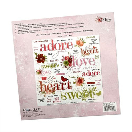 49 And Market ARToptions Rouge Rub-Ons 12"X12" 1/Sheet Sentiments - Postage as per Actual