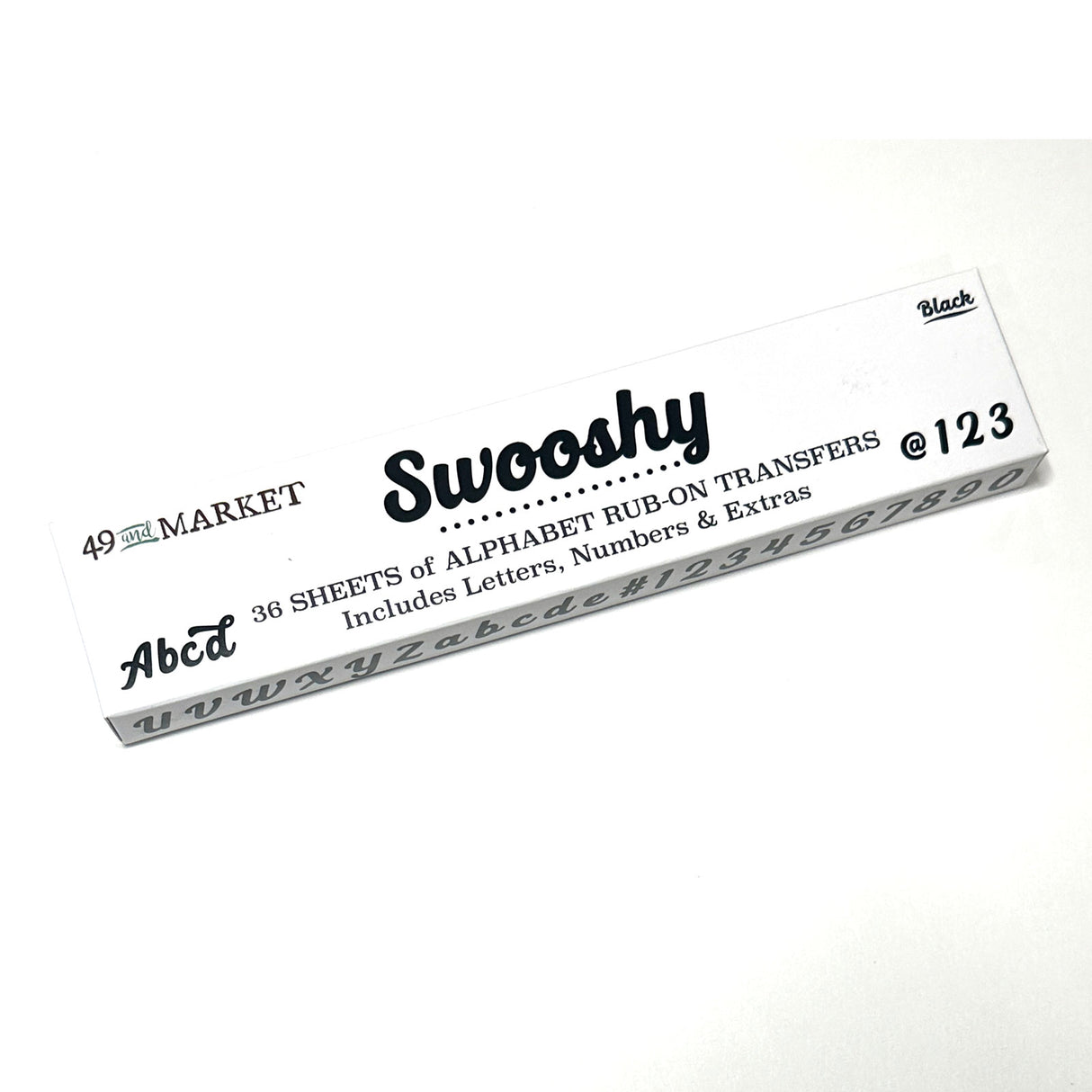 Swooshy Rub-on Transfer (Black) - Postage as per Actual