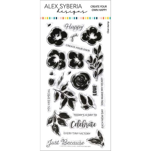 Alex Syberia Designs - Create Your Own Happy Stamp Set DL-4*8