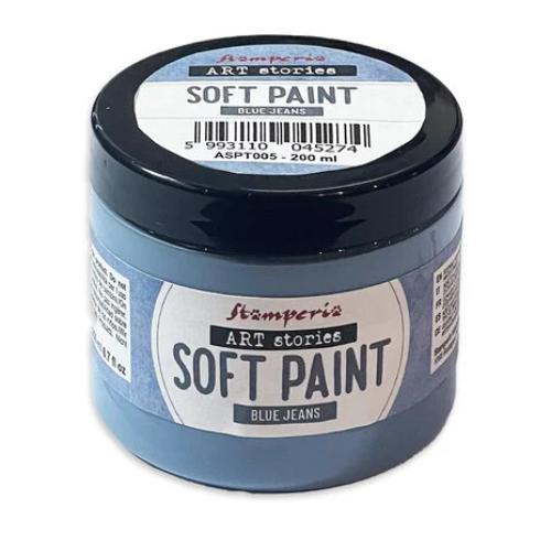 Stamperia Art Stories Soft Paint Blue Jeans 200ml (ASPT005)