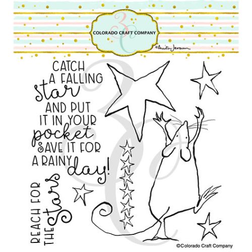 Colorado Craft Company - Anita Jeram~Falling Star 6 x 6 Clear Stamps