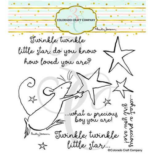 Colorado Craft Company - Anita Jeram~Twinkle Little Star 6 x 6 Clear Stamps