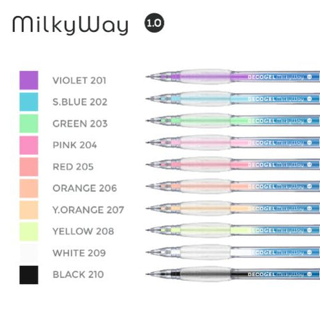 Karin Brushmarker DECOGEL 1.0 COSMIC COlLECTION 50 COLORS (Star Sparks set, Milky Way set, Metallic set) + 10 free refills - Postage as per Actual