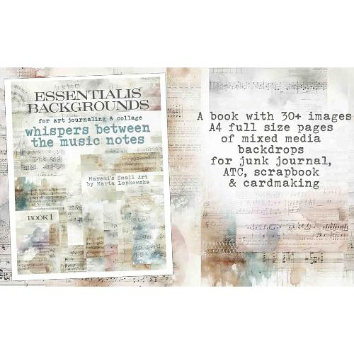 Maremi's Small Art - Whispers Between The Music Notes (Backgrounds) (Book 1) - Postage as per actual