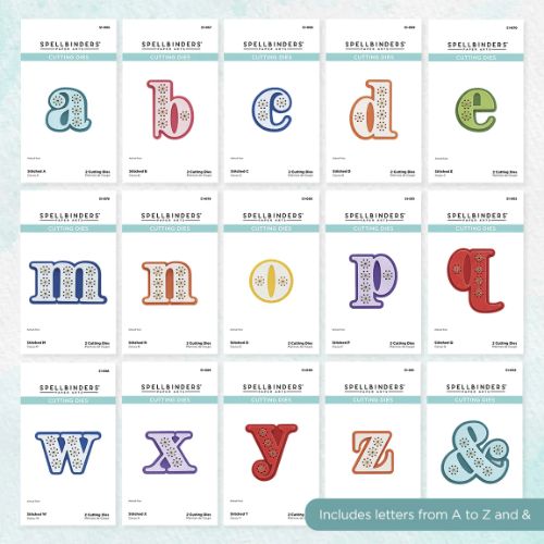 Spellbinders - Stitched Alphabet Bundle Etched Dies - Postage as per Actual