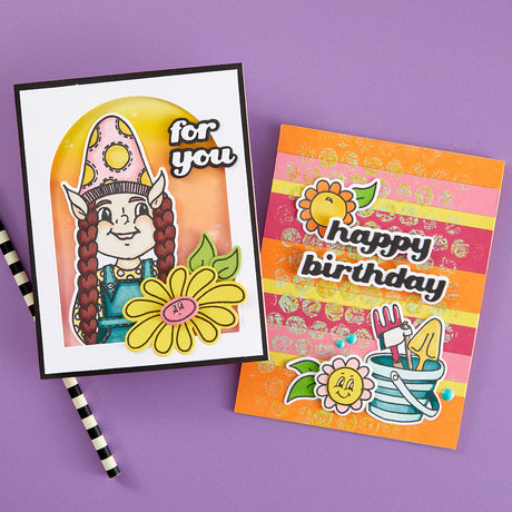 Dyan Reaveley - Gnome Sweet Gnome Stamp and Die Bundle - Postage as per actual