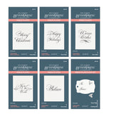 Spellbinders - Copperplate Holiday Sentiments BetterPress Plates Bundle - Postage as per Actual