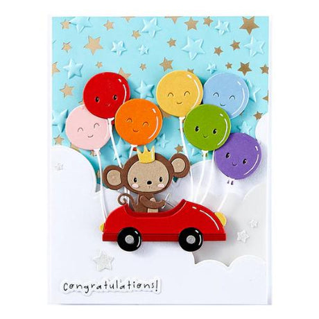 Spellbinders - Wishing and Falling Stars 3D Embossing Folder and BetterPress Bundle from the Little Smiles Collection
