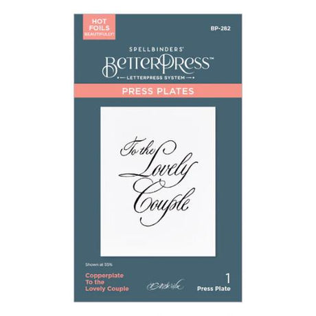 Spellbinders - Copperplate On Your Wedding Day BetterPress Bundle by Paul Antonio - Postage as per Actual