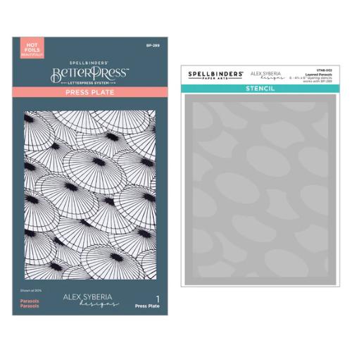 Spellbinders - Spring in Kyoto BetterPress & Stencil Bundle from the Spring in Kyoto Collection by Alex Syberia Designs