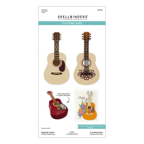 Spellbinders - Majestic Guitar Box Creator Bundle from the Bibi's Musical Notes Collection by Bibi Cameron - Postage as per Actual