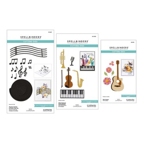 Spellbinders - Small Instruments Bundle from the Bibi's Musical Notes Collection by Bibi Cameron - Postage as per Actual