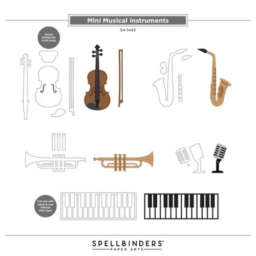 Spellbinders - Small Instruments Bundle from the Bibi's Musical Notes Collection by Bibi Cameron - Postage as per Actual