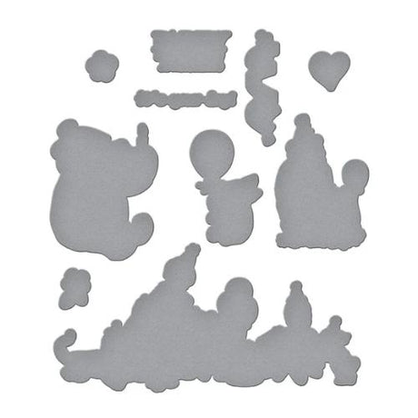 Spellbinders - Woo Hoo! Clear Stamps & Dies Bundle from the Say Cheese Classic Pooh Birthday Collection by Simple Stories