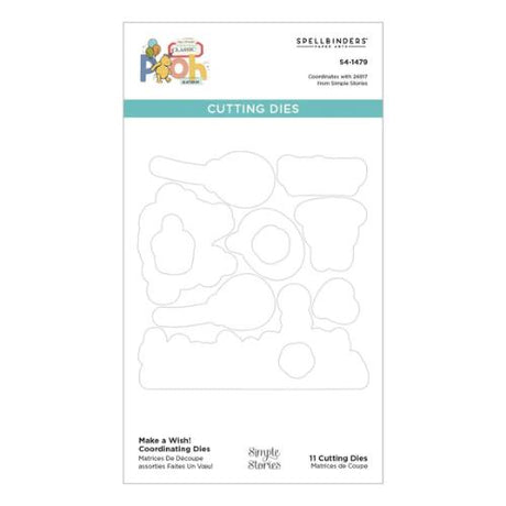 Spellbinders - Make a Wish! Clear Stamps & Dies Bundle from the Say Cheese Classic Pooh Birthday Collection by Simple Stories