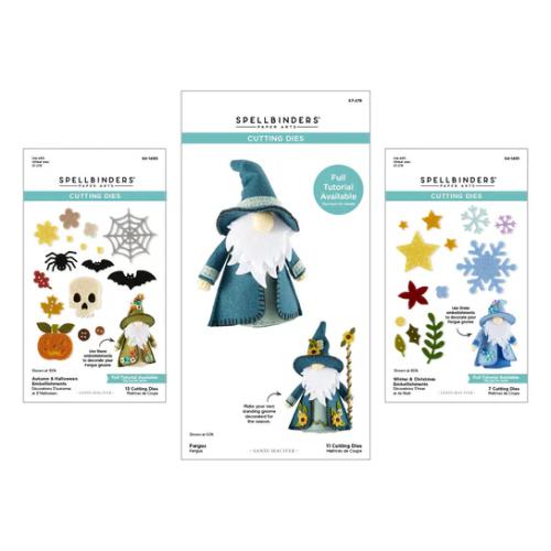 Spellbinders - Fergus 3D Felt Decor Die Collection Bundle from the 3D Felt D'cor Collection by Sandi MacIver - Postage as per Actual