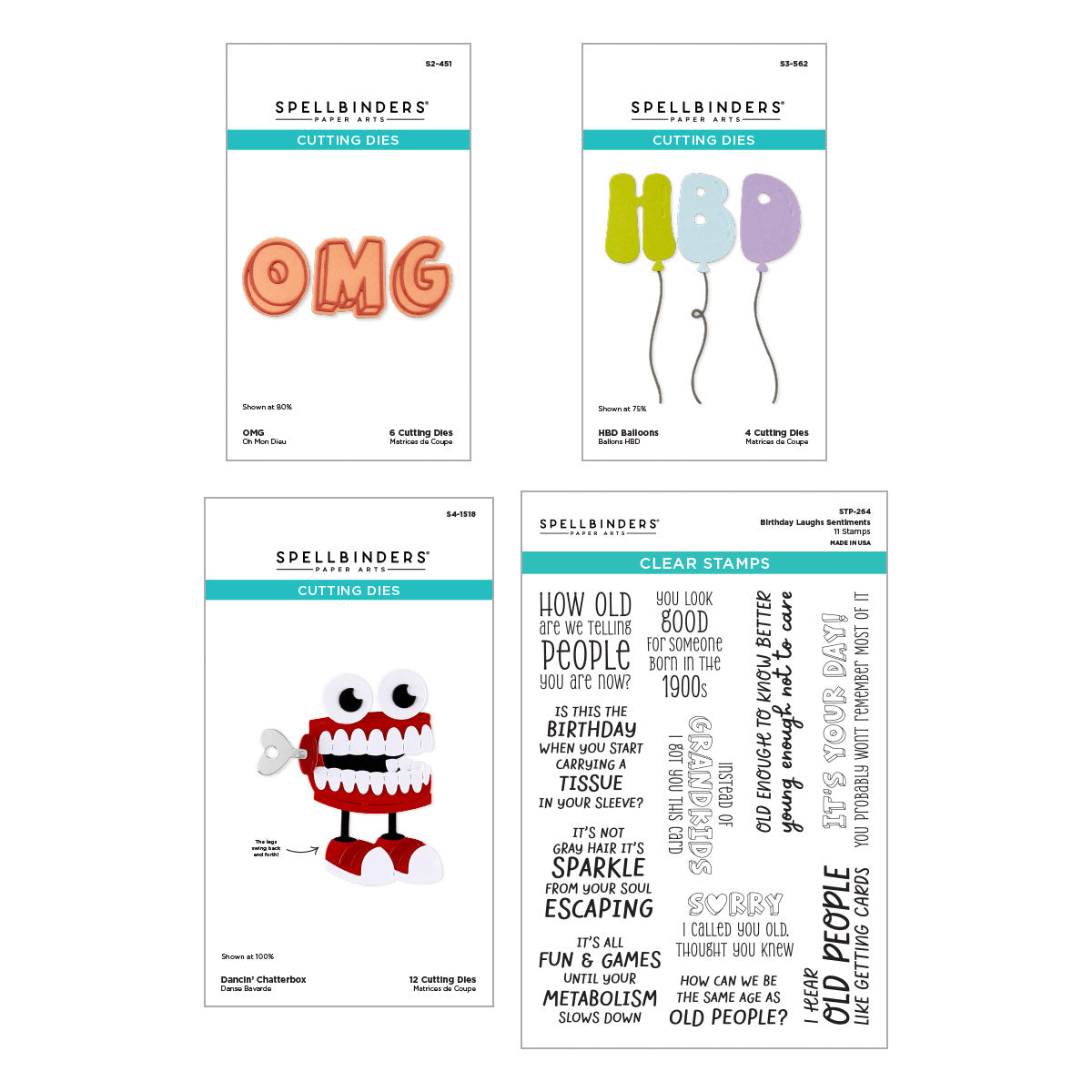 Spellbinders Aged to Perfection Dies and Stamp Bundle- Postage as per Actual