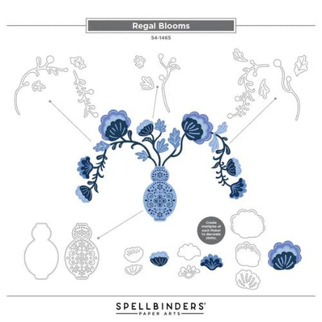 Spellbinders - Regal Reflections Dies, 3D Folder and Stamp Bundle - Postage as per Actual