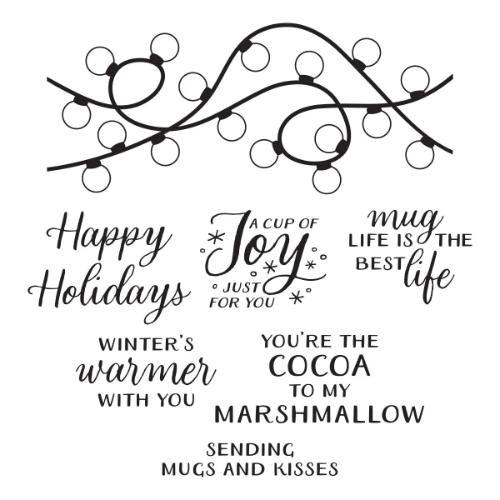 Spellbinders - Merry Mugs and Kisses Die, Stamp & Stencil Bundle - Postage as per Actual