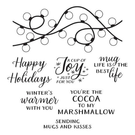 Spellbinders - Merry Mugs and Kisses Die, Stamp & Stencil Bundle - Postage as per Actual