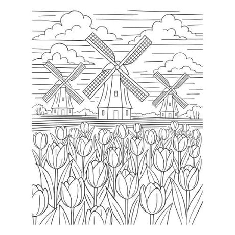 Spellbinders - Windmills and Tulips Press + Foil Plate and Stencil Bundle by Yana Smakula