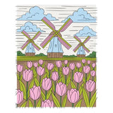 Spellbinders - Windmills and Tulips Press + Foil Plate and Stencil Bundle by Yana Smakula