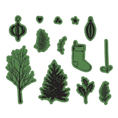 Spellbinders - Simple Vintage Evergreen Memories Stamp & Die Bundle by Simple Stories - Postage as per Actual