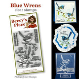 Beccy‚Äôs Place - Blue Wrens Stamp Set