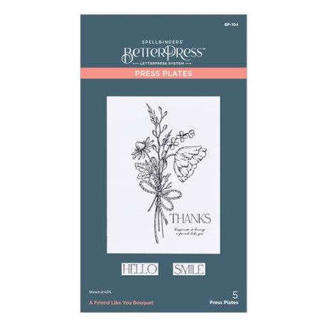 Spellbinders - A Friend Like You Bouquet Press Plate