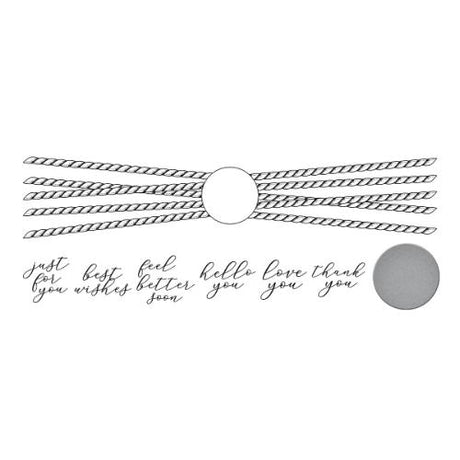 Spellbinders - Sealed Cord & Faux Seal Sentiments Press Plate & Die Set