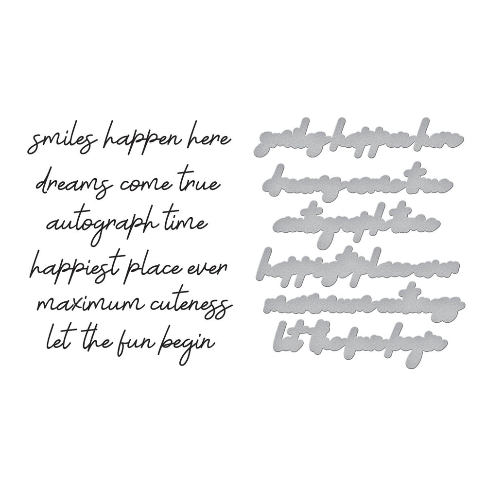 Spellbinders - Magic Sentiments Press Plate & Die Set from the Storytelling by  Collection