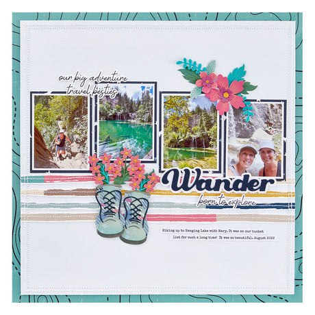 Spellbinders - Wander Sentiments Press Plate & Die Set from the Storytelling by  Collection