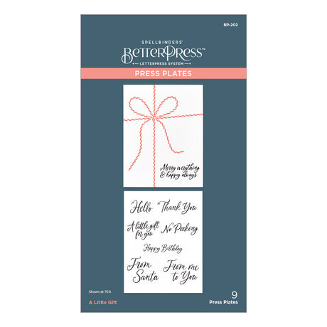 Spellbinders - A Little Gift Press Plates from the Dancin' Christmas Friends Collection