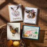 Spellbinders - Feathered Friends BetterPress Plate & Die Set from the Justine's Farm Collection by Justine Dvorak