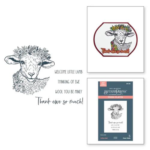 Spellbinders - Cotton Ball BetterPress Plate & Die Set from the Justine's Farm Collection by Justine Dvorak