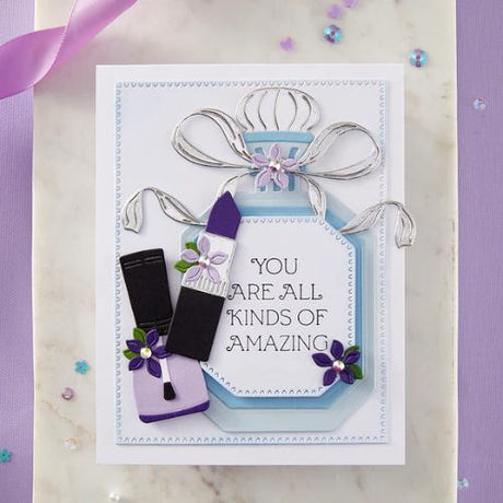 Spellbinders - Flawless Sentiments Press Plate & Die Set from the Gorgeous You Collection
