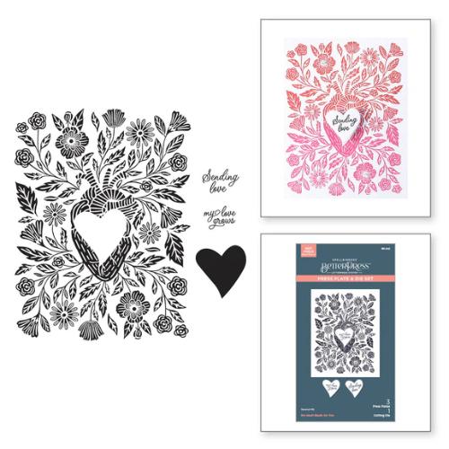 Spellbinders - My Heart Beats for You BetterPress Plate & Die Set