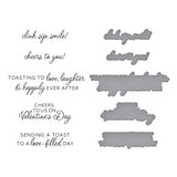 Spellbinders - Valentine Happy Hour Sentiments BetterPress Plate & Die Set