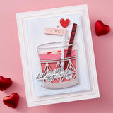 Spellbinders - Valentine Happy Hour Sentiments BetterPress Plate & Die Set