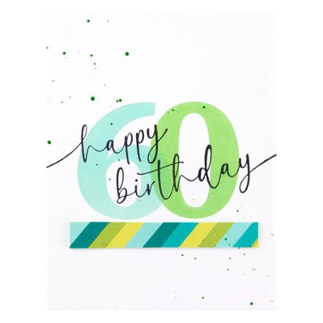 Spellbinders - Sweeping Celebration Sentiments Press Plates from the Color Mix Celebrations Collection