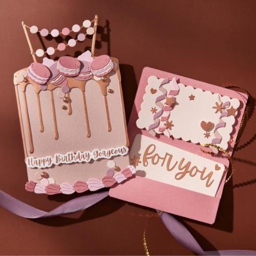 Spellbinders - Bougie Birthday Sentiments Press Plate & Die Set from the Bougie Birthday Collection by Nina Boettcher